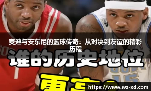 麦迪与安东尼的篮球传奇：从对决到友谊的精彩历程